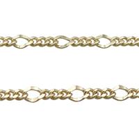 Copper Curb Chain Gold Plated, approx 4.5mm, 3mm
