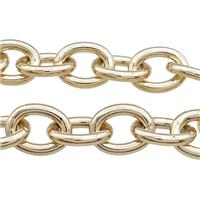 Aluminium Chain Gold Plated, approx 17-22mm