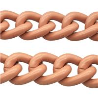 Aluminium Chain Peach Painted, approx 13-16mm