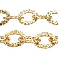 Copper Chain Gold Plated, approx 12.5-17mm