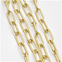 Copper Chain Paperclip Gold plated, approx 7-17mm