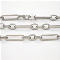 Copper Chain Matte Platinum Plated, approx 7-9mm, 7-21mm