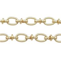 copper chain, gold plated, approx 5.5-8mm, 4-8mm