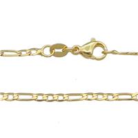 Copper Necklace Chain Unfaded Gold Plated, approx 2.4mm, 42cm length