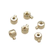 Copper Bead Stopper Light Gold Plated, approx 3mm