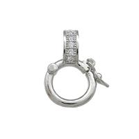 Copper Bails Pave Zircon Platinum Plated, approx 9mm, 15mm