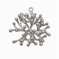 Copper Branch Charms Pendant Platinum Plated, approx 30mm