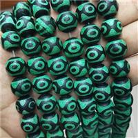 Tibetan Agate Beads Green Eye Round, approx 14mm dia