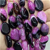 Hotpink Druzy Agate Oval Beads Dye, approx 15-20mm