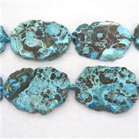 blue Ocean Jasper slice beads, approx 30-50mm