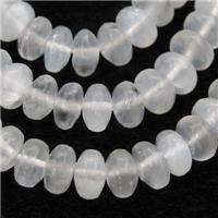 white Selenite rondelle Beads, approx 8mm