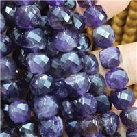 purple Amethyst Beads, faceted cube, approx 4mm