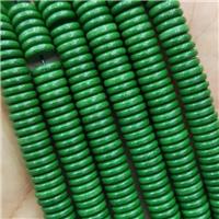 Green Oxidative Agate Heishi Spacer Beads, approx 8mm