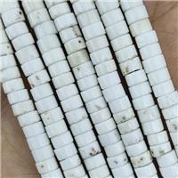 White Magnesite Turquoise Heishi Beads, approx 4mm