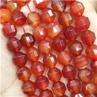 Red Carnelian Prism Beads, approx 8mm