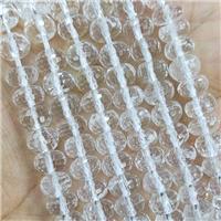 Natural Clear Quartz Beads Faceted Rondelle, approx 5-8mm