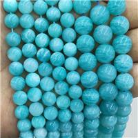 Natural Russian Amazonite Beads Green Smooth Round, approx 6mm dia