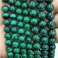 Natural Malachite Beads Green Smooth Round, approx 6mm dia