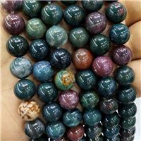 Natural Bloodstone Beads Multicolor Smooth Round, approx 10mm dia