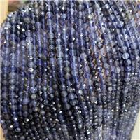 Natural Iolite Beads Faceted Round, approx 3mm