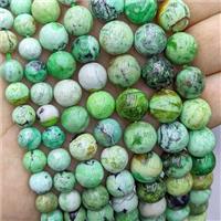 Natural Variscite Beads Green Smooth Round, approx 8mm dia
