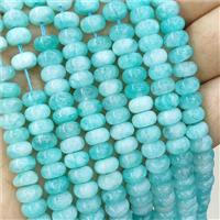 Green Jade Rondelle Beads Smooth Dye, approx 8mm
