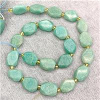 Natural Green Amazonite Beads Faceted Oval, approx 12-16mm