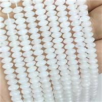 Natural White Jade Beads Smooth Rondelle, approx 3-6mm