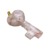 Cherry Sakura Agate Key Pendant, approx 22-40mm