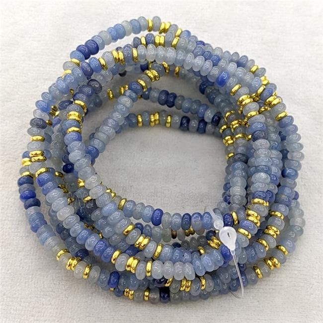 Natural Blue Aventurine Bracelets Stretchy Rondelle