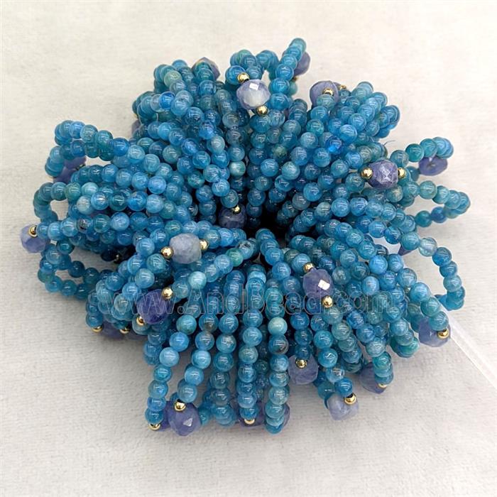 Blue Apatite Rings Stretchy