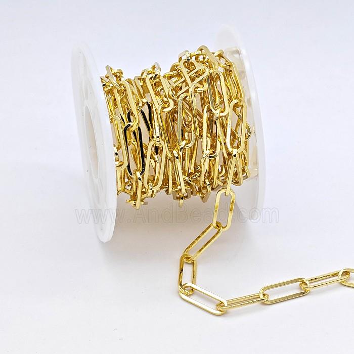 Copper Paperclip Chain Gold Plated