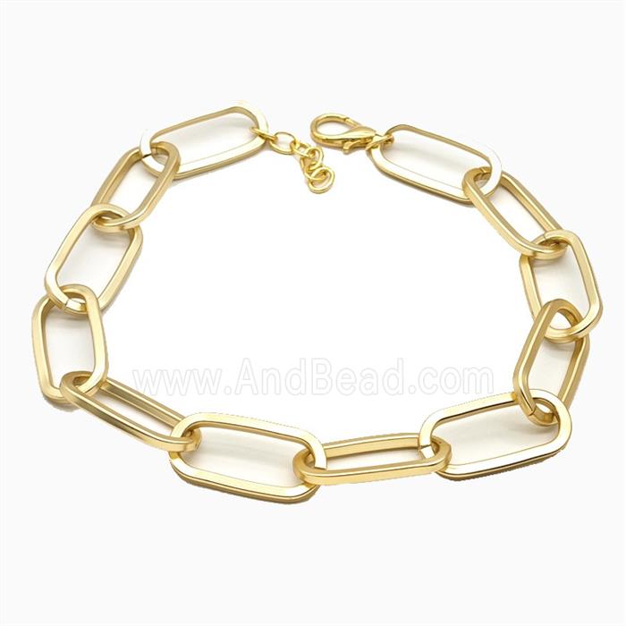 Aluminium Necklace Chain Duck Matte Gold