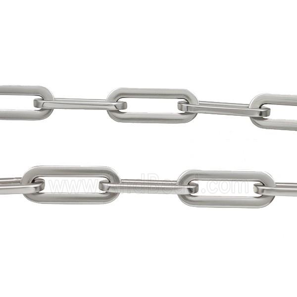 Alloy Paperclip Chain Matte Silver
