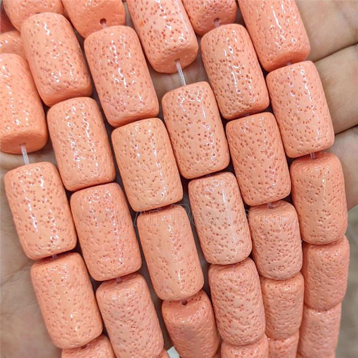 Pink Coral Tube Beads Dye