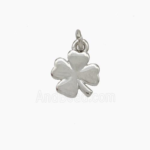 Copper Clover Pendant Platinum Plated