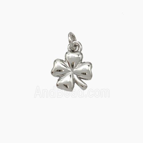 Copper Clover Pendant Platinum Plated