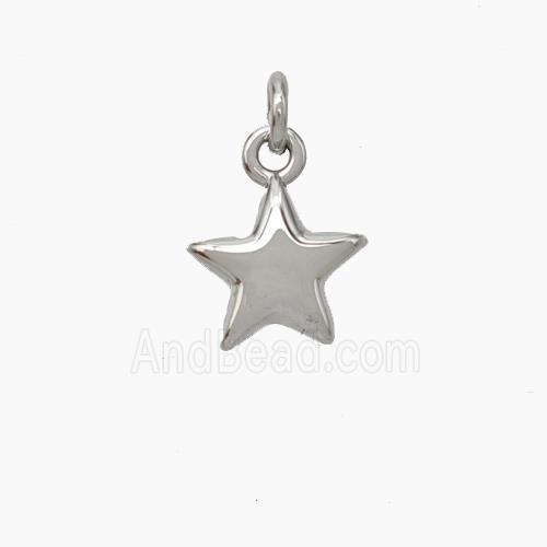 Copper Star Pendant Platinum Plated