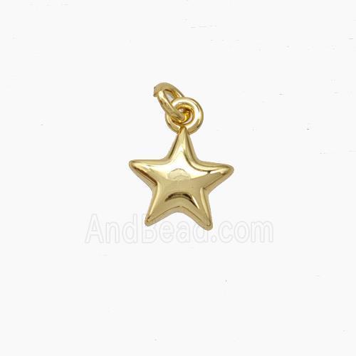 Copper Star Pendant Gold Plated