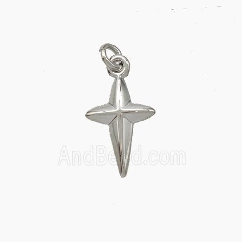 Copper NorthStar Pendant Platinum Plated
