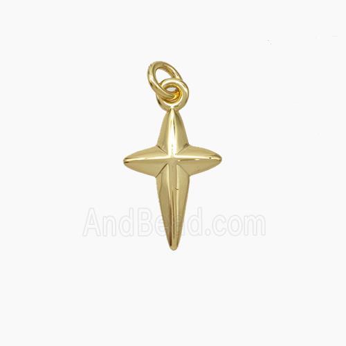 Copper NorthStar Pendant Gold Plated