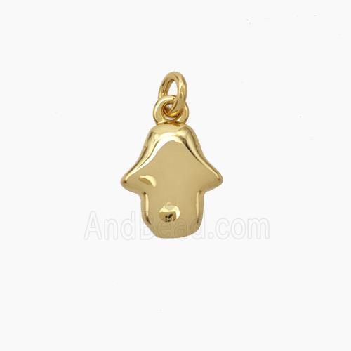 Copper Hand Pendant Gold Plated