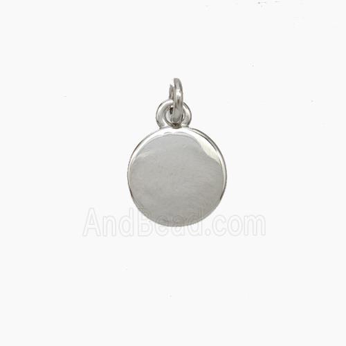 Copper Coin Pendant Platinum Plated