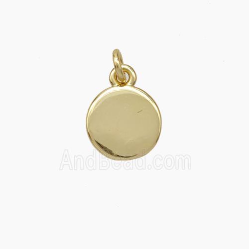 Copper Coin Pendant Gold Plated