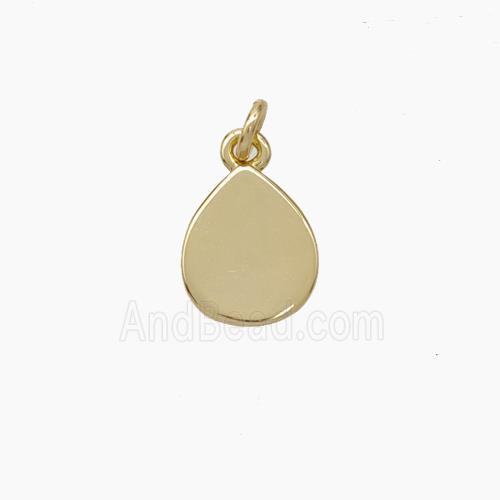 Copper Teardrop Pendant Gold Plated
