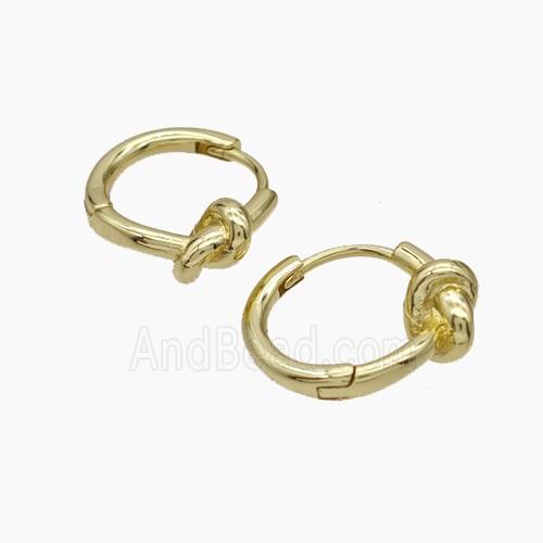 Copper Hoop Earrings Gold Plated
