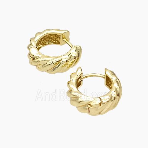 Copper Hoop Earrings Gold Plated