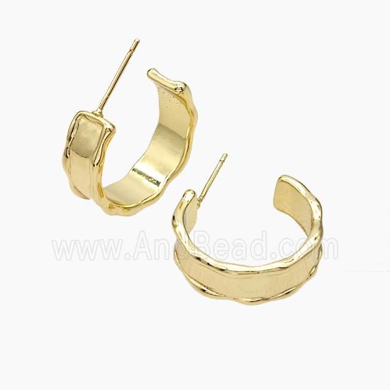 Copper Stud Earrings Gold Plated