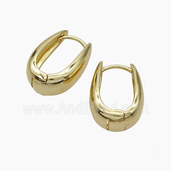 Copper Latchback Earrings Gold Plated