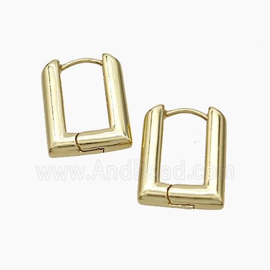Copper Latchback Earrings Gold Plated